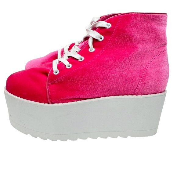 Privileged Batletta Platform Sneakers Velour SZ 10 Dolls Kills - Picture 2 of 12
